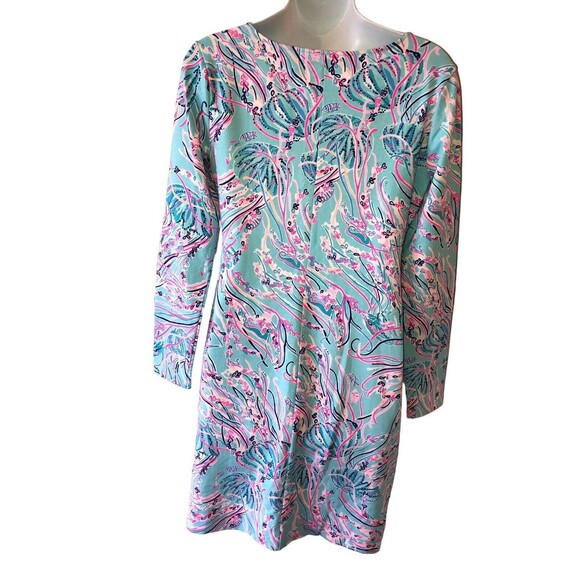 Lilly Pulitzer Harper Shift Dress Bayside Blue Under The Moon Small - Picture 7 of 15